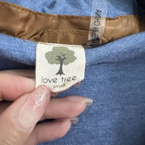 Love Tree Mustard Yellow Light Bomber Jacket Size S Detachable Hooded Full Zip - Picture 4 of 7